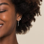 14K White Gold 10mm Diamond Huggies with Spike Drops - EG13945W45JJ-Gabriel & Co.-Renee Taylor Gallery