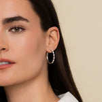 14K White Gold 30MM Diamond Earrings - EG14206W45JJ-Gabriel & Co.-Renee Taylor Gallery