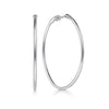 14K White Gold 30mm Round Classic Hoop Earrings - EG1360-Gabriel & Co.-Renee Taylor Gallery