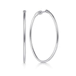 14K White Gold 30mm Round Classic Hoop Earrings - EG1360-Gabriel & Co.-Renee Taylor Gallery