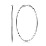 14K White Gold 30mm Round Classic Hoop Earrings - EG1360-Gabriel & Co.-Renee Taylor Gallery