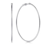 14K White Gold 30mm Round Classic Hoop Earrings - EG1360-Gabriel & Co.-Renee Taylor Gallery