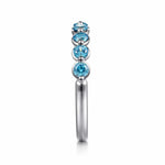 14K White Gold Blue Topaz Stackable RD Ring Color Collection - LR52874W4JBT-Gabriel & Co.-Renee Taylor Gallery