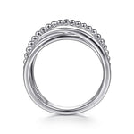 14K White Gold Bujukan Criss Cross Ring - LR51830W4JJJ-Gabriel & Co.-Renee Taylor Gallery