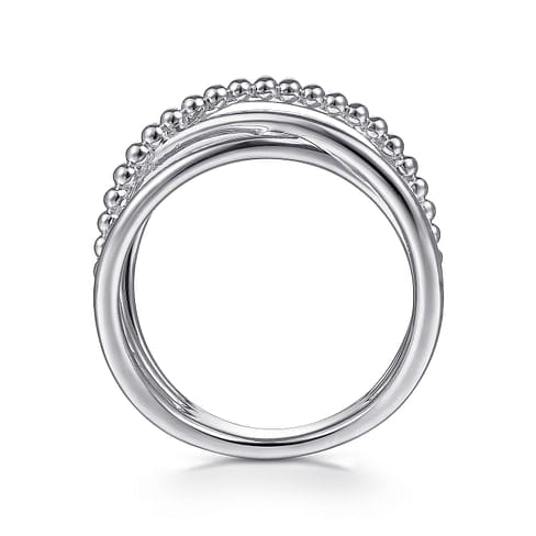 14K White Gold Bujukan Criss Cross Ring - LR51830W4JJJ-Gabriel & Co.-Renee Taylor Gallery