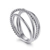 14K White Gold Bujukan Criss Cross Ring - LR51830W4JJJ-Gabriel & Co.-Renee Taylor Gallery
