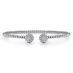 14K White Gold Bujukan Cluster Diamond Split Bangle – BG4123-65W45JJ-Gabriel & Co.-Renee Taylor Gallery