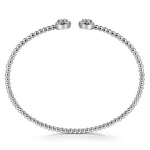14K White Gold Bujukan Cluster Diamond Split Bangle – BG4123-65W45JJ-Gabriel & Co.-Renee Taylor Gallery