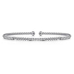 14K White Gold Diamond Station Bangle Bracelet – BG4217-6W45JJ-Gabriel & Co.-Renee Taylor Gallery