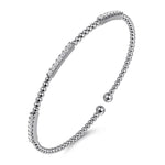 14K White Gold Diamond Station Bangle Bracelet – BG4217-6W45JJ-Gabriel & Co.-Renee Taylor Gallery