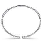 14K White Gold Diamond Station Bangle Bracelet – BG4217-6W45JJ-Gabriel & Co.-Renee Taylor Gallery