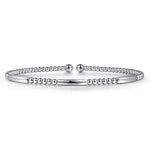 14K White Gold Bujukan Open Bangle RD Bujukan Collection - BG4419-57W4JJJ-Gabriel & Co.-Renee Taylor Gallery