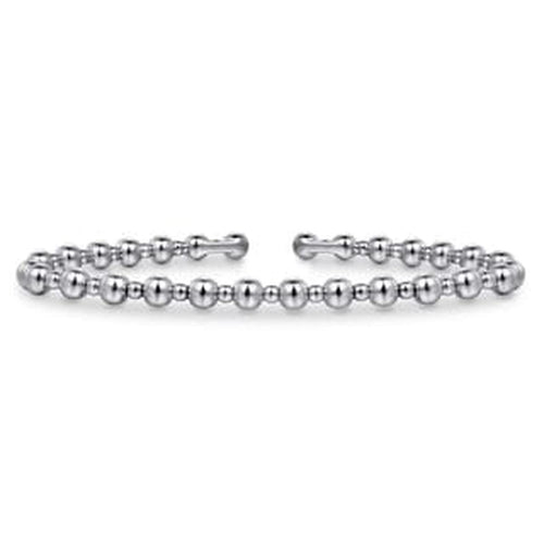 14K White Gold Bujukan Open Bangle - BG4602-6W4JJJ - LOCK-Gabriel & Co.-Renee Taylor Gallery