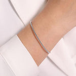 14K White Gold Bujukan Split Bangle - BG4107-62W4JJJ-Gabriel & Co.-Renee Taylor Gallery