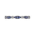 14K White Gold Cluster Sapphire and Bujukan Ball Stackable Ring - LR51704W4JSA-Gabriel & Co.-Renee Taylor Gallery