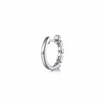 14K White Gold Diamond Baguette RD Huggie Earrings Lusso Collection - EG15732W44JJ-Gabriel & Co.-Renee Taylor Gallery
