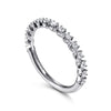 14K White Gold Single Prong Diamond Band - LR51698W45JJ-Gabriel & Co.-Renee Taylor Gallery