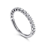 14K White Gold Single Prong Diamond Band - LR51698W45JJ-Gabriel & Co.-Renee Taylor Gallery