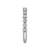 14K White Gold Single Prong Diamond Band - LR51698W45JJ-Gabriel & Co.-Renee Taylor Gallery