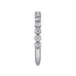 14K White Gold Single Prong Diamond Band - LR51698W45JJ-Gabriel & Co.-Renee Taylor Gallery