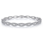 14K White Gold Diamond Bangle Bracelet – BG4426-65W45JJ-Gabriel & Co.-Renee Taylor Gallery