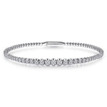 14K White Gold Diamond Bangle – BG4431-65W45JJ-Gabriel & Co.-Renee Taylor Gallery