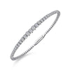 14K White Gold Diamond Bangle – BG4431-65W45JJ-Gabriel & Co.-Renee Taylor Gallery