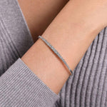 14K White Gold Diamond Bangle – BG4431-65W45JJ-Gabriel & Co.-Renee Taylor Gallery