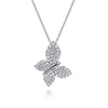 14K White Gold Diamond Butterfly Pendant Necklace - NK7934W45JJ-Gabriel & Co.-Renee Taylor Gallery