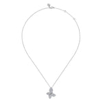 14K White Gold Diamond Butterfly Pendant Necklace - NK7934W45JJ-Gabriel & Co.-Renee Taylor Gallery