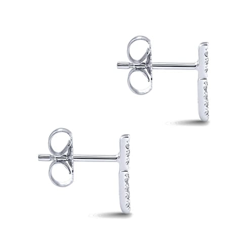 14K White Gold Diamond Chevron Earrings - EG13091W45JJ-Gabriel & Co.-Renee Taylor Gallery