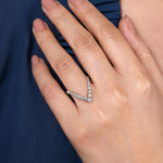 14K White Gold Diamond Chevron Ladies Ring – LR52622W45JJ-Gabriel & Co.-Renee Taylor Gallery