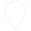 14K White Gold V Shaped Diamond Bar Necklace - NK5423W45JJ-Gabriel & Co.-Renee Taylor Gallery