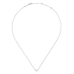 14K White Gold V Shaped Diamond Bar Necklace - NK5423W45JJ-Gabriel & Co.-Renee Taylor Gallery
