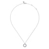 14K White Gold Diamond Circle Pendant Necklace - NK7763W45JJ-Gabriel & Co.-Renee Taylor Gallery