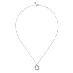 14K White Gold Diamond Circle Pendant Necklace - NK7763W45JJ-Gabriel & Co.-Renee Taylor Gallery