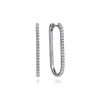 14K White Gold Diamond Classic Elongated Oval Hoop Earrings - EG15272W45JJ-Gabriel & Co.-Renee Taylor Gallery