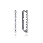 14K White Gold Diamond Classic Paperclip Hoop Earrings - EG15275W45JJ-Gabriel & Co.-Renee Taylor Gallery