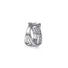 14K White Gold Diamond Criss Cross Huggie Earrings - EG15271W45JJ-Gabriel & Co.-Renee Taylor Gallery