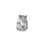 14K White Gold Diamond Criss Cross Huggie Earrings - EG15271W45JJ-Gabriel & Co.-Renee Taylor Gallery