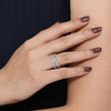 14K White Gold Diamond Criss Cross Ring - LR51992W45JJ-Gabriel & Co.-Renee Taylor Gallery