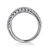14K White Gold Diamond Criss Cross Ring - LR52751W45JJ-Gabriel & Co.-Renee Taylor Gallery