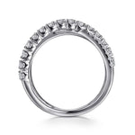 14K White Gold Diamond Criss Cross Ring - LR52751W45JJ-Gabriel & Co.-Renee Taylor Gallery