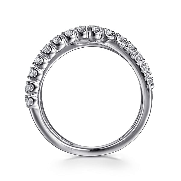 14K White Gold Diamond Criss Cross Ring - LR52751W45JJ-Gabriel & Co.-Renee Taylor Gallery