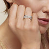 14K White Gold Diamond Criss Cross Ring - LR52751W45JJ-Gabriel & Co.-Renee Taylor Gallery