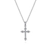 14K White Gold Diamond Cross Pendant Necklace - NK4999W45JJ-Gabriel & Co.-Renee Taylor Gallery