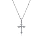 14K White Gold Diamond Cross Pendant Necklace - NK4999W45JJ-Gabriel & Co.-Renee Taylor Gallery