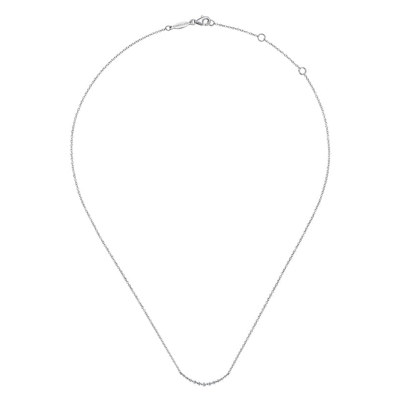 14K White Gold Diamond Curved Bar Necklace - NK4942W45JJ-Gabriel & Co.-Renee Taylor Gallery
