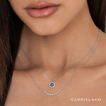 14K White Gold Diamond Curved Bar Necklace - NK4942W45JJ-Gabriel & Co.-Renee Taylor Gallery