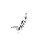 14K White Gold Diamond Double Row Stacked Ear Climber Earrings – EG15561W45JJ-Gabriel & Co.-Renee Taylor Gallery